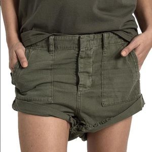 One Teaspoon Bandits Denim Shorts in Militaire
